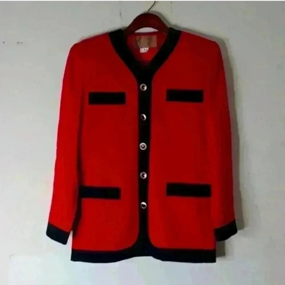 Classy Vintage Saville Deep Cherry Red Jacket